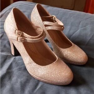 LuLaRoe Glittering Champagne Heels